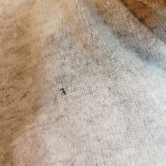 Valerie Stevens Grey 100% Cashmere Collared Long Sleeved Sweater Size XL - Picture 7 of 7